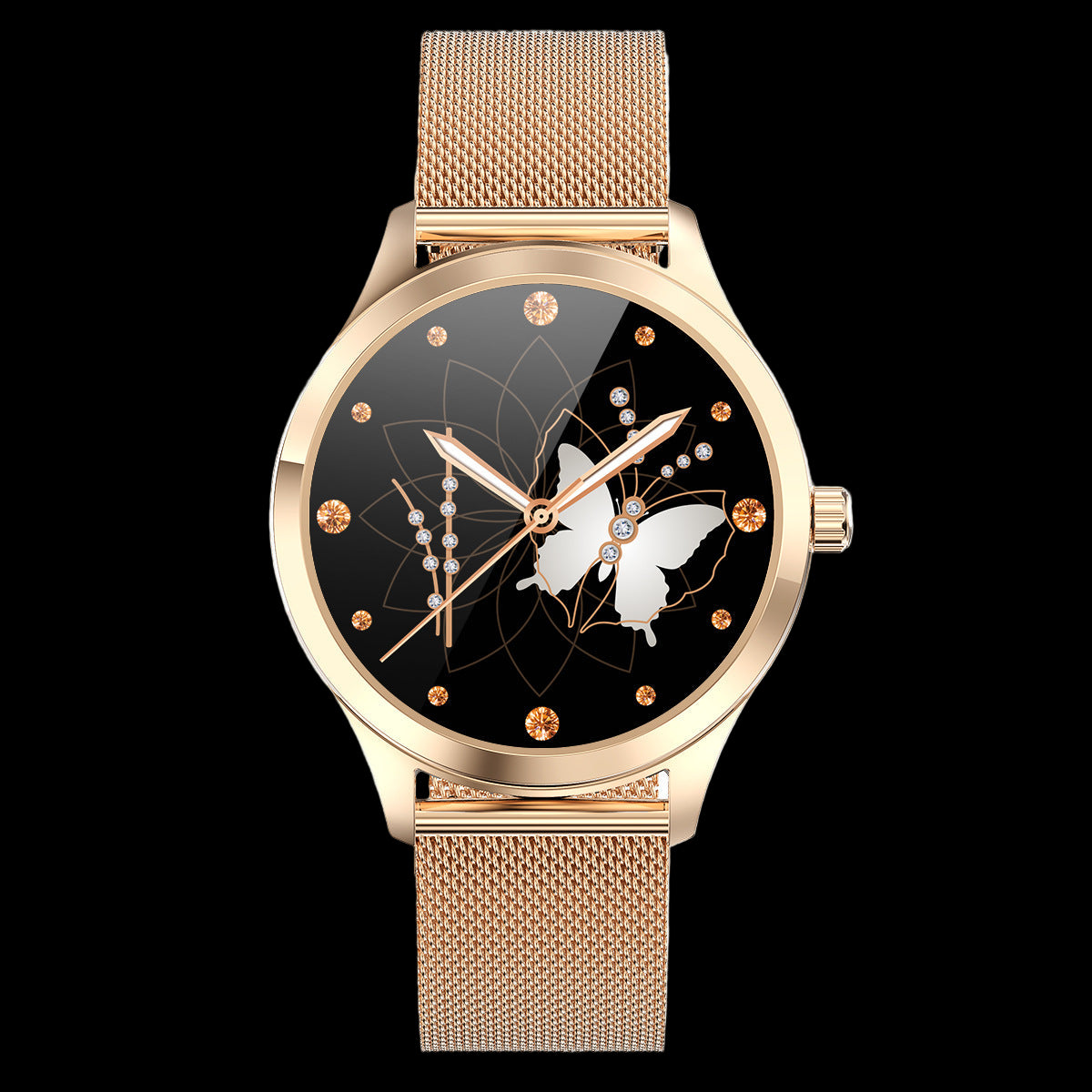 Women's Fashion Stainless Steel Smartwatch - Elegant Fitness Tracker with Health Monitoring