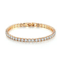 Zircon Tennis Bracelet | Gold, Rose Gold & Platinum Gold 17cm