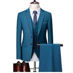 Men's Slim Fit Three-Piece Suit – 13 Colors & Extended Sizes | Fredlox Direct