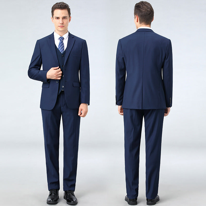 Men's Classic Wool Blend Three-Piece Suit
