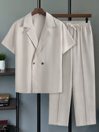 Men's Casual Blazer & Trousers Set – Smart-Casual Two-Piece | Fredlox Direct