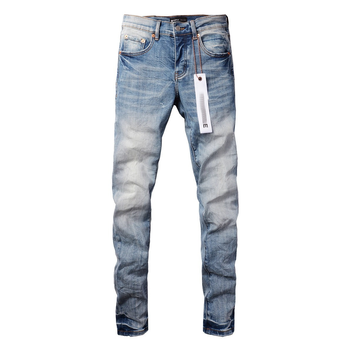 Men's PU Leather Denim Pants | Embroidered Slim Fit SW-KN16 XXL 34