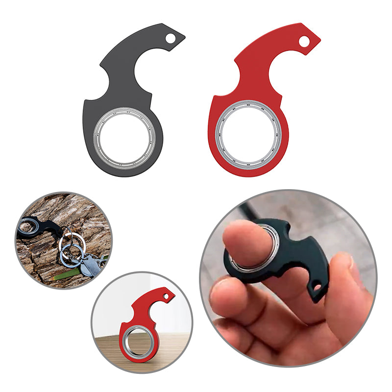 Fidget Spinner Keychain - Multi-Tool Bottle Opener & Stress Relief