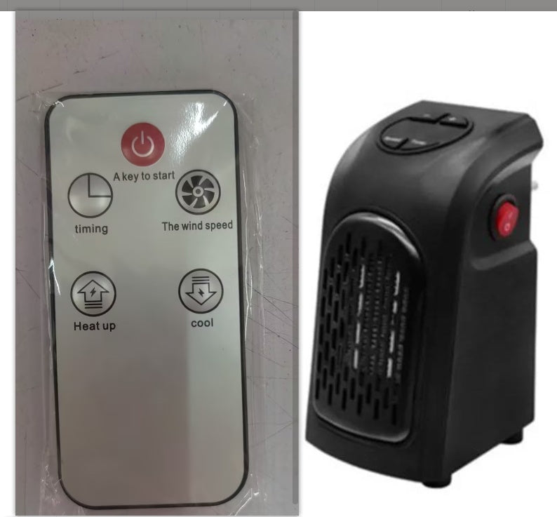 Mini Ceramic Space Heater - Portable Electric Fan Heater for Home & Office