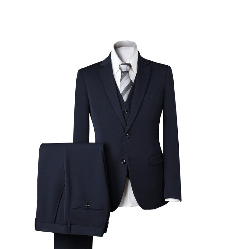 Men's Slim Fit Business Suit Set – Viscose Blend