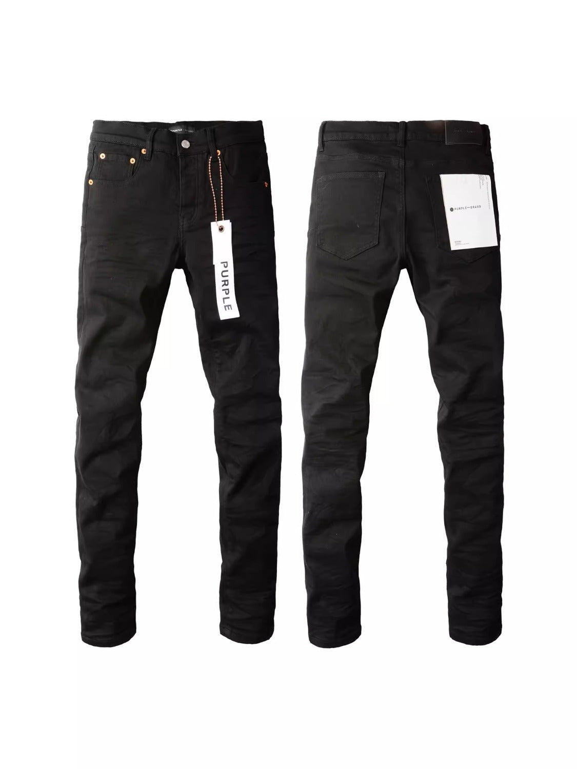 Men's PU Leather Denim Pants | Embroidered Slim Fit SW-K01 XL 32?33