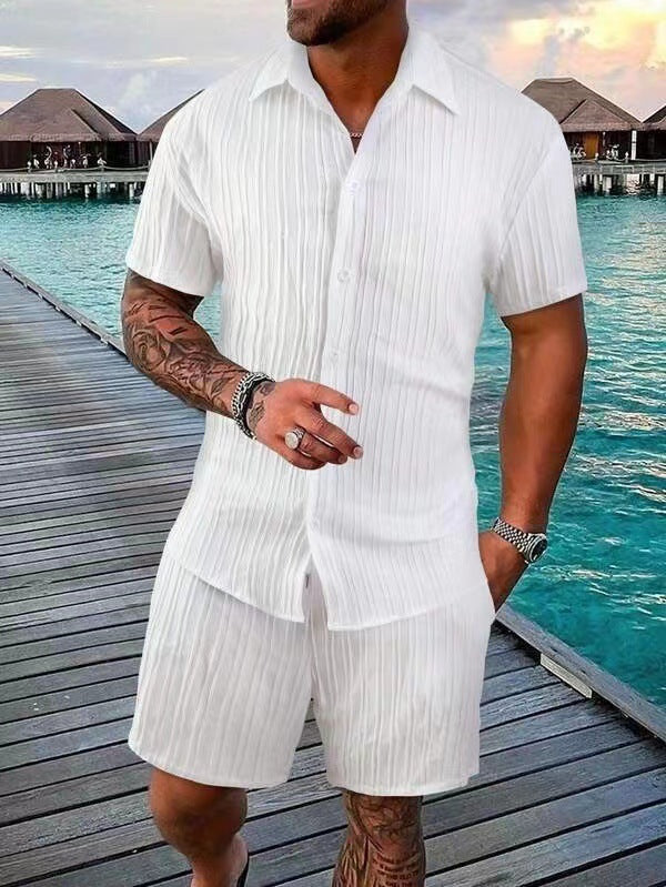 Men's Summer Mesh Polo & Shorts Set | 16 Colors