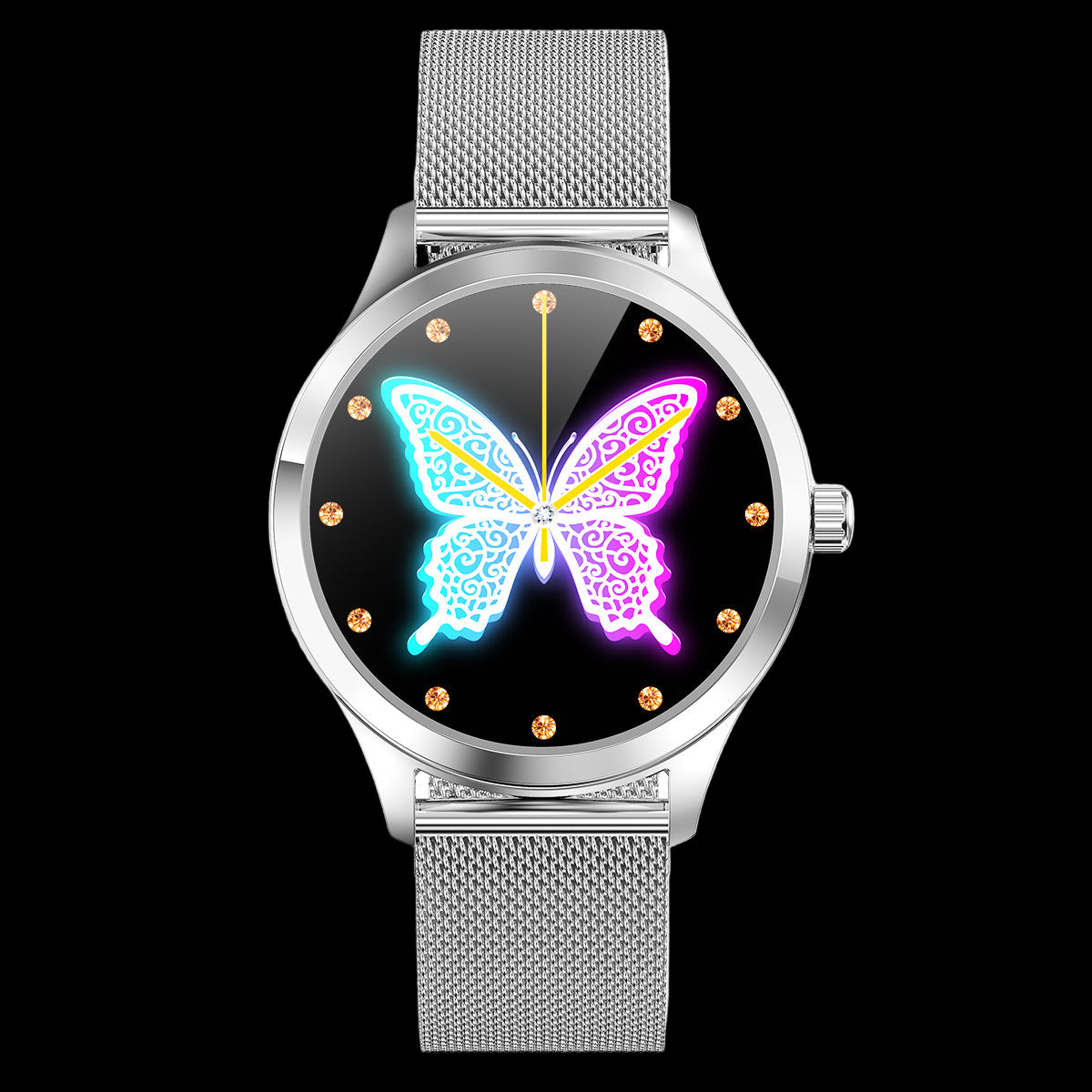 Women's Fashion Stainless Steel Smartwatch - Elegant Fitness Tracker with Health Monitoring
