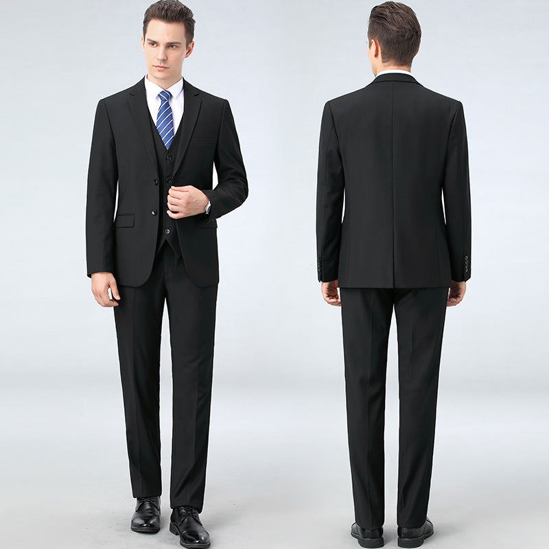 Men's Classic Wool Blend Three-Piece Suit