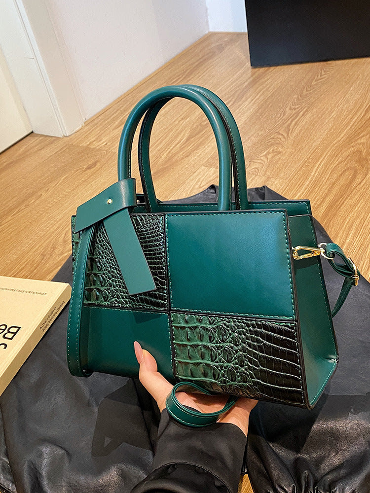 Women's Crocodile Pattern PU Fashion Tote Bag
