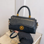 Women's Retro PU Shoulder Bag – Commuter Crossbody | Fredlox Direct Black