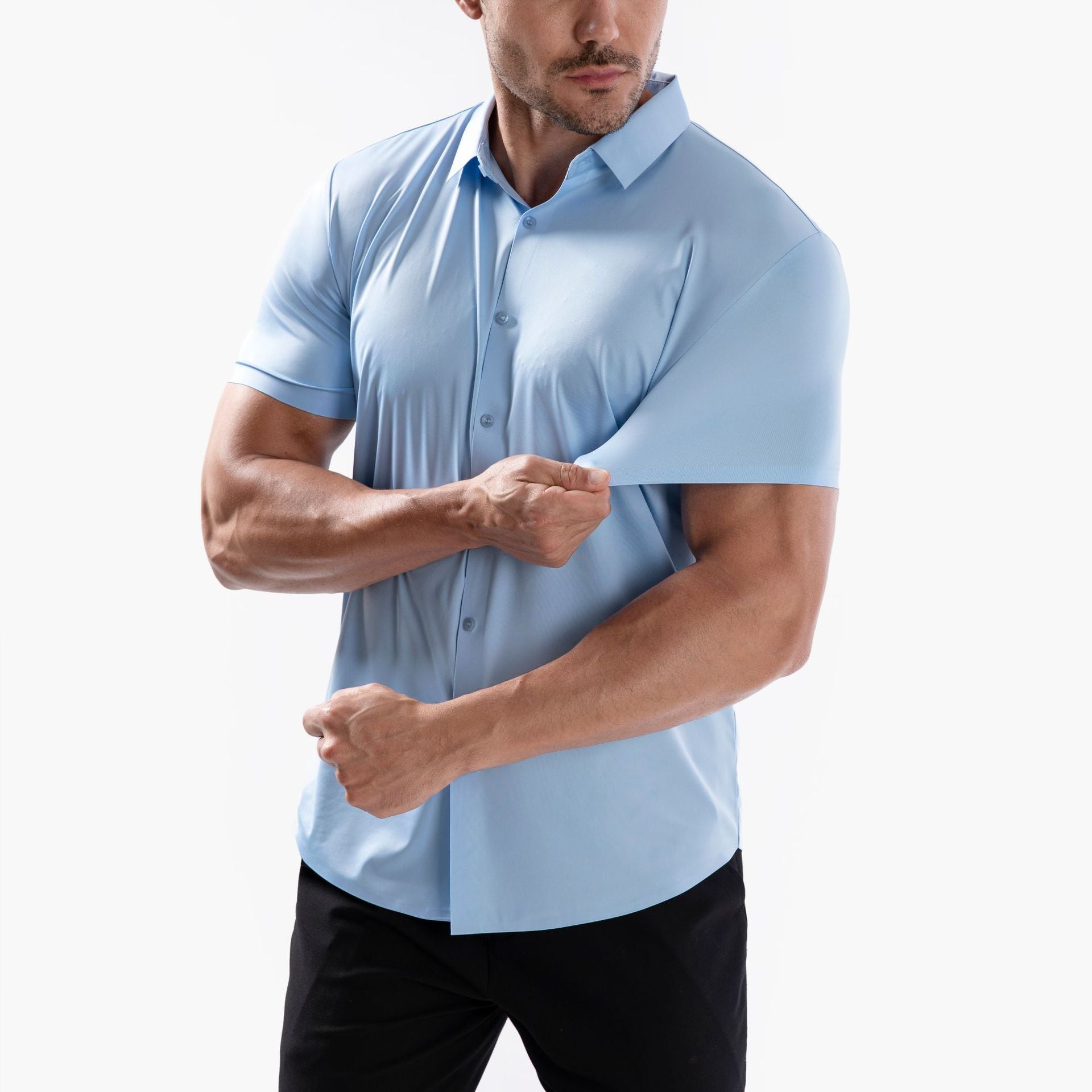 Men's Seamless No-Iron Ice Silk Shirt | UV-Resistant