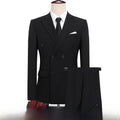 Men's Double-Breasted Slim Fit Suit – Peaked Lapel