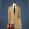 Men's Korean-Style Business Casual Suit – One-Button, 8 Colors