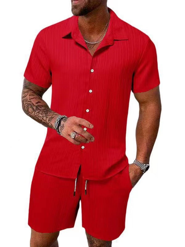 Men's Summer Mesh Polo & Shorts Set | 16 Colors