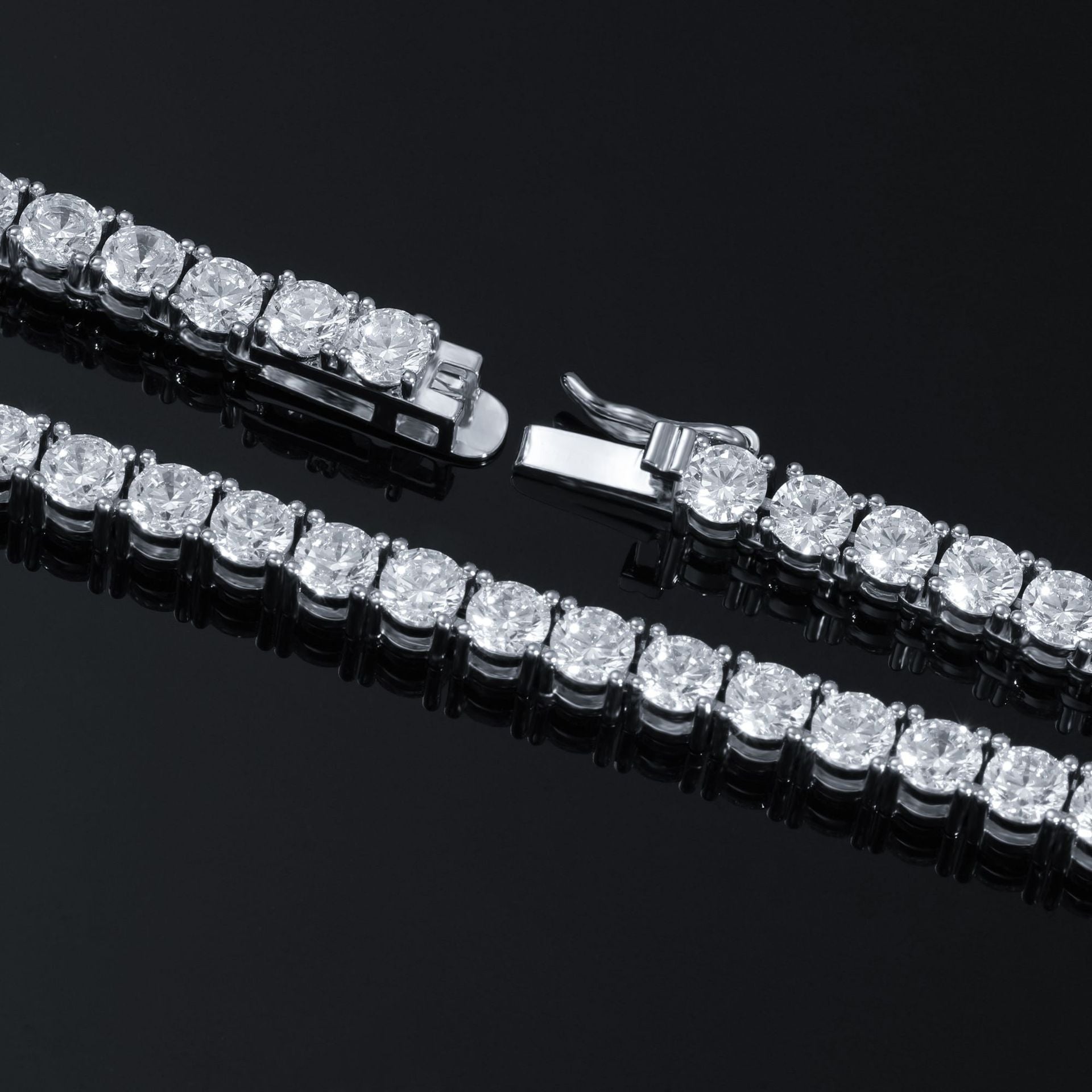 Zircon Tennis Chain Hip Hop Bracelet | Gold & Rose Gold