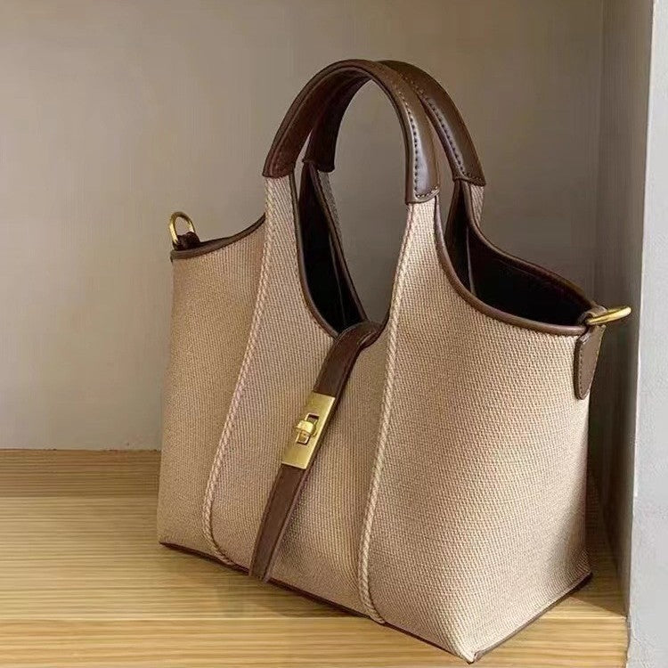Women's Retro Bucket Tote Bag – Large Crossbody