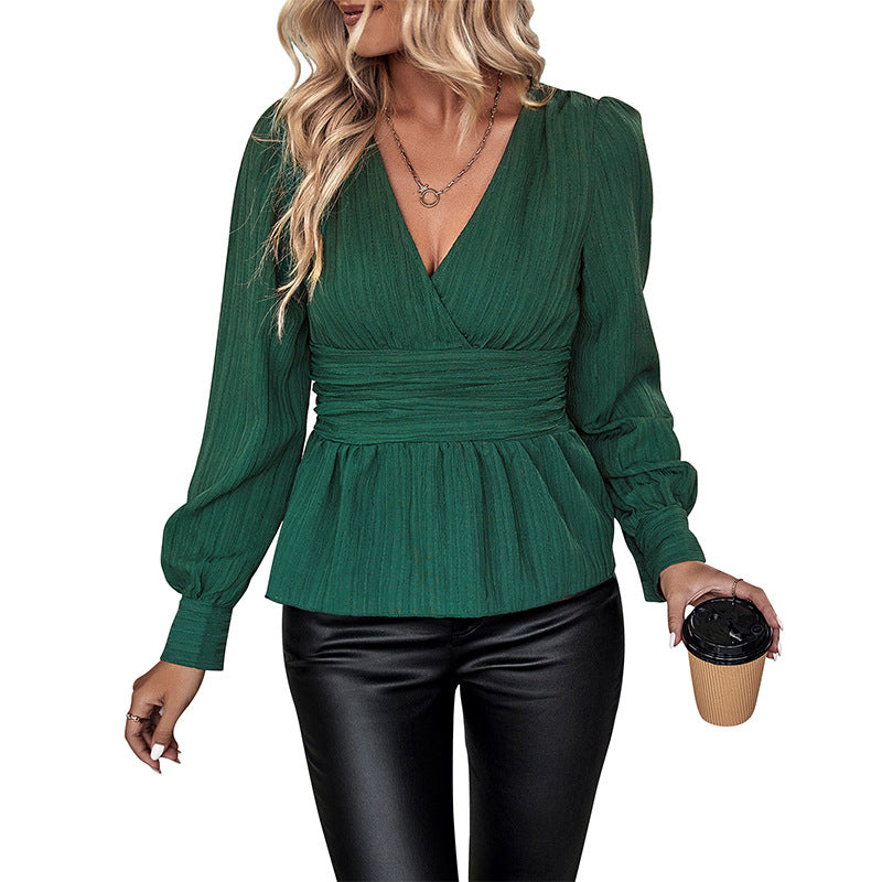 Women's V-Neck Slim Fit Shirt