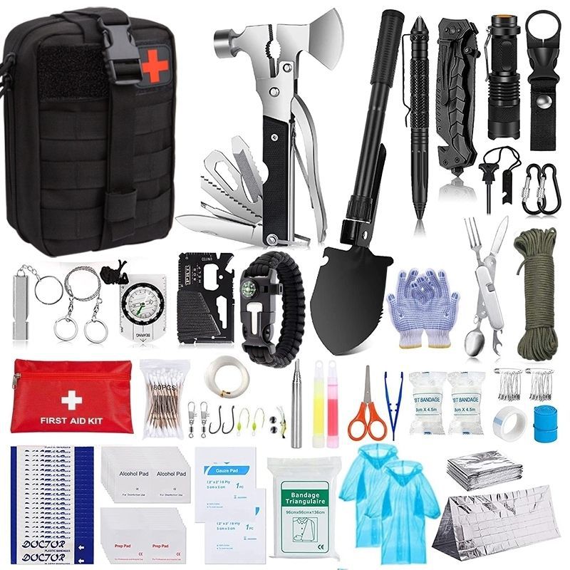 Outdoor Survival Tactical Bag with First Aid Kit – Multi-Carry Emergency Gear Set