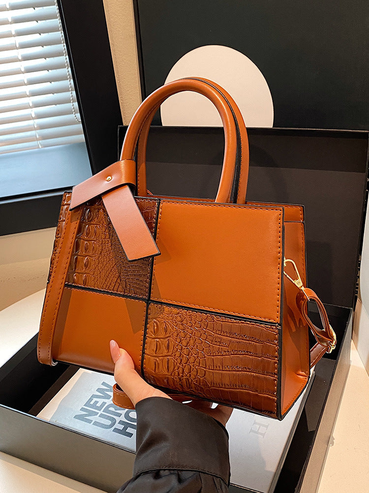 Women's Crocodile Pattern PU Fashion Tote Bag