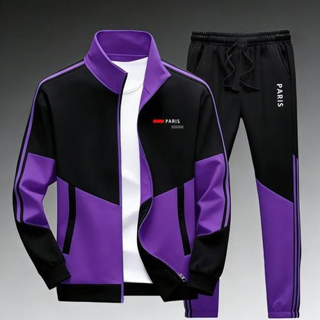 Men's Zipper Jacket and Trousers Set YT6129170465 4XL