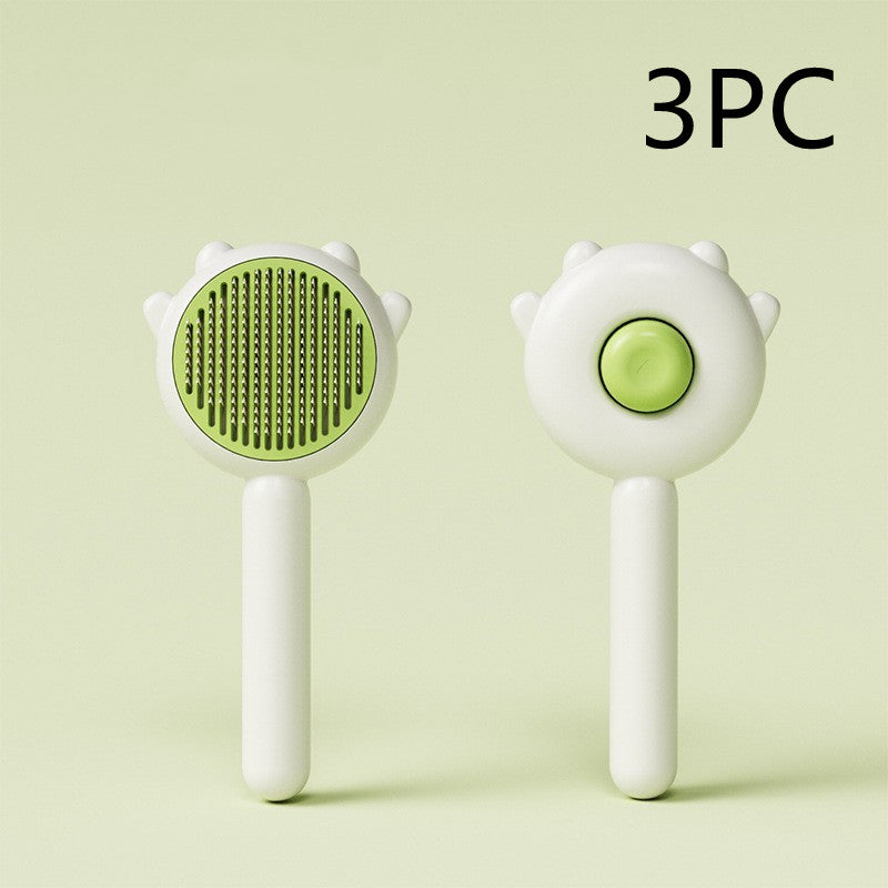 Pet Grooming Brush - Massage Comb for Hair Removal & Shedding Control