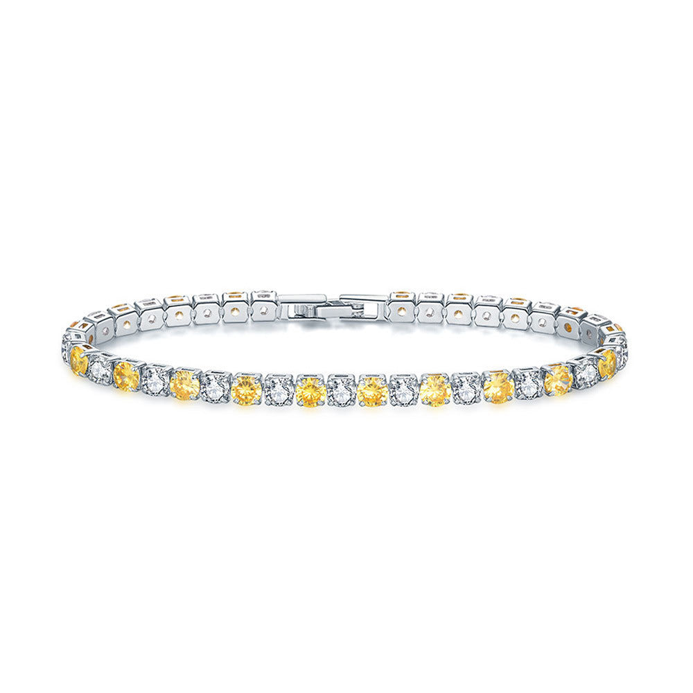 Zircon Tennis Bracelet | Gold, Rose Gold & Platinum