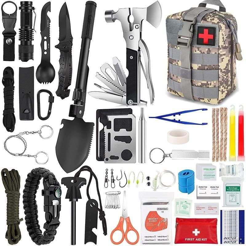 Outdoor Survival Tactical Bag with First Aid Kit – Multi-Carry Emergency Gear Set