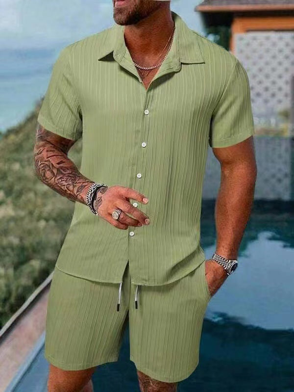 Men's Summer Mesh Polo & Shorts Set | 16 Colors