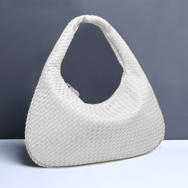 Handcrafted Woven Crescent Shoulder Bag