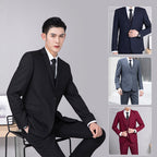 Men's Korean-Style Slim Fit Three-Piece Suit – Acetate Blend | Fredlox Direct
