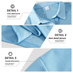 Men's Waffle Texture Polo Shirt – 6 Colors