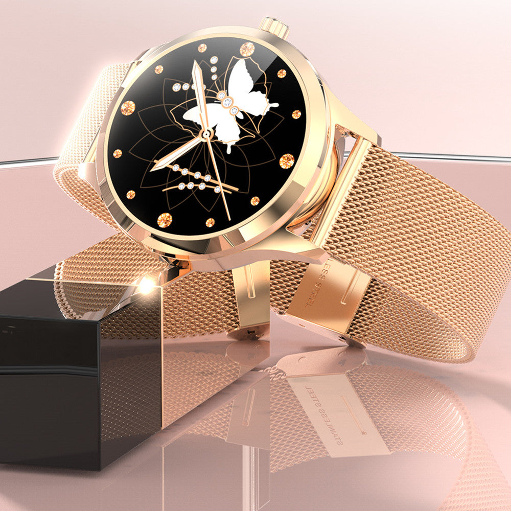 Women's Fashion Stainless Steel Smartwatch - Elegant Fitness Tracker with Health Monitoring