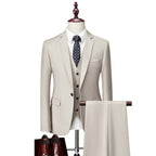 Men's Business Casual Three-Piece Suit – 24 Colors, Spring/Autumn | Fredlox Direct