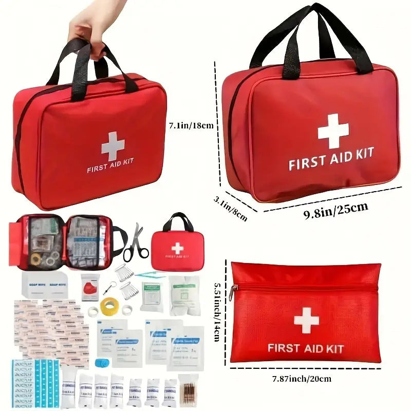 Portable First Aid Kit – 12-Type, 160-Piece & 284-Piece Emergency Medical Sets