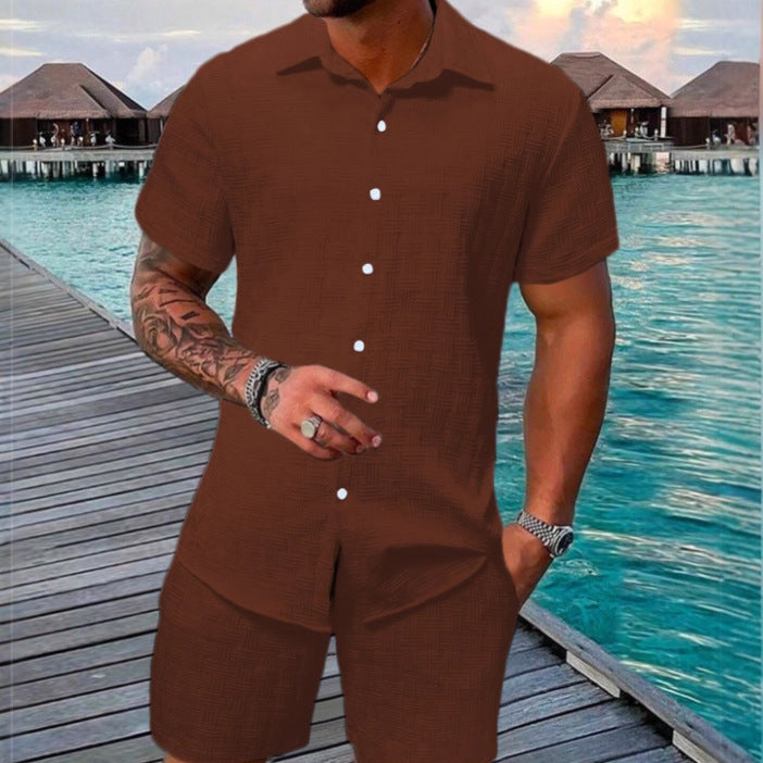 Men's Vacation Casual Shirt & Shorts Set | 6 Colors