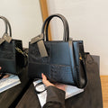 Women's Crocodile Pattern PU Fashion Tote Bag