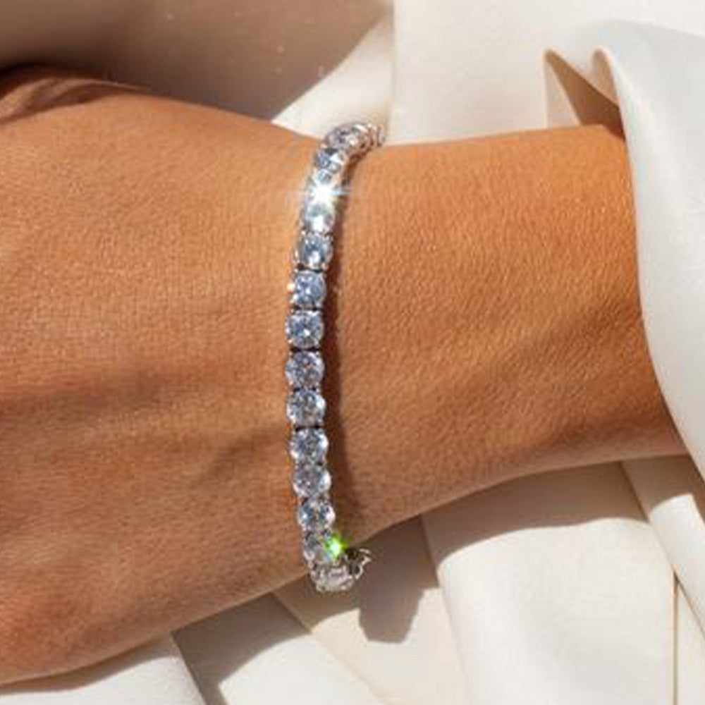 Zircon Tennis Bracelet | Gold, Rose Gold & Platinum