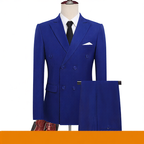 Men's Double-Breasted Slim Fit Suit – Peaked Lapel | Fredlox Direct