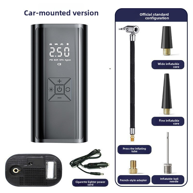 Portable Digital Tire Inflator — 60W, Wireless & 12V Corded, Dual-Use