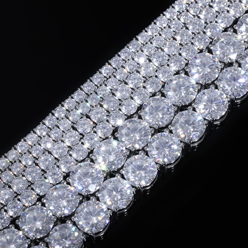 Zircon Tennis Chain Hip Hop Bracelet | Gold & Rose Gold