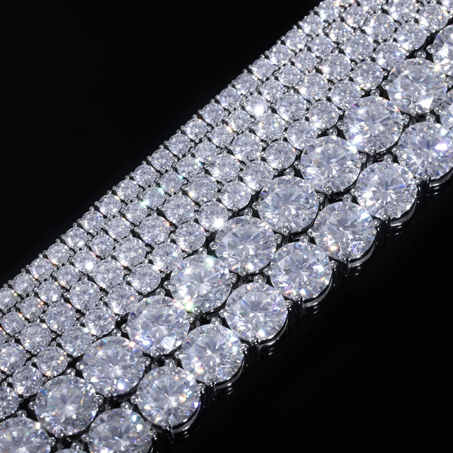 Zircon Tennis Chain Hip Hop Bracelet | Gold & Rose Gold