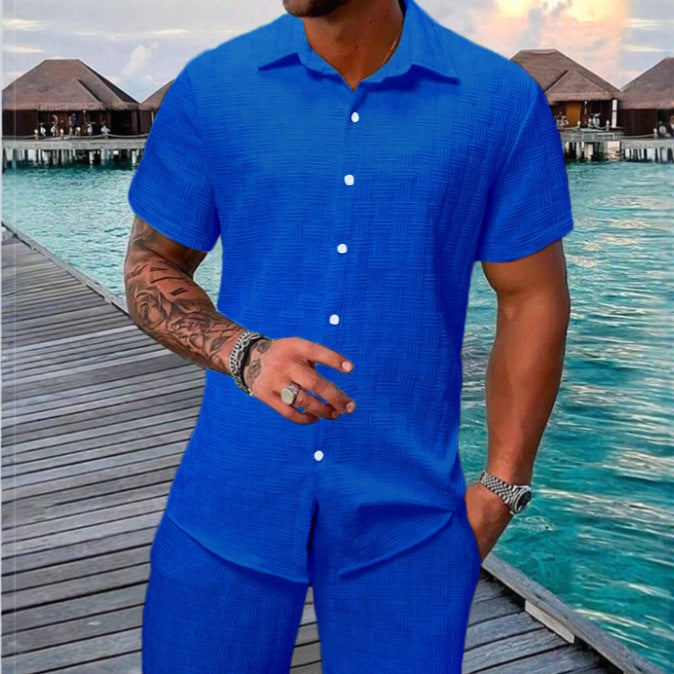 Men's Vacation Casual Shirt & Shorts Set | 6 Colors