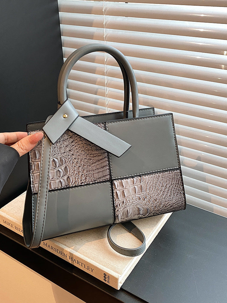 Women's Crocodile Pattern PU Fashion Tote Bag