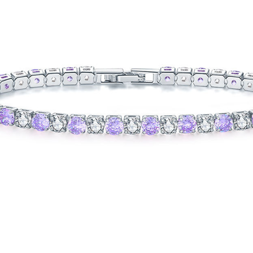 Zircon Tennis Bracelet | Gold, Rose Gold & Platinum