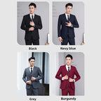 Men's Korean-Style Slim Fit Three-Piece Suit – Acetate Blend | Fredlox Direct
