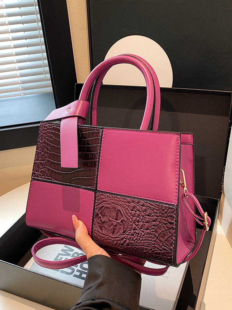 Women's Crocodile Pattern PU Fashion Tote Bag