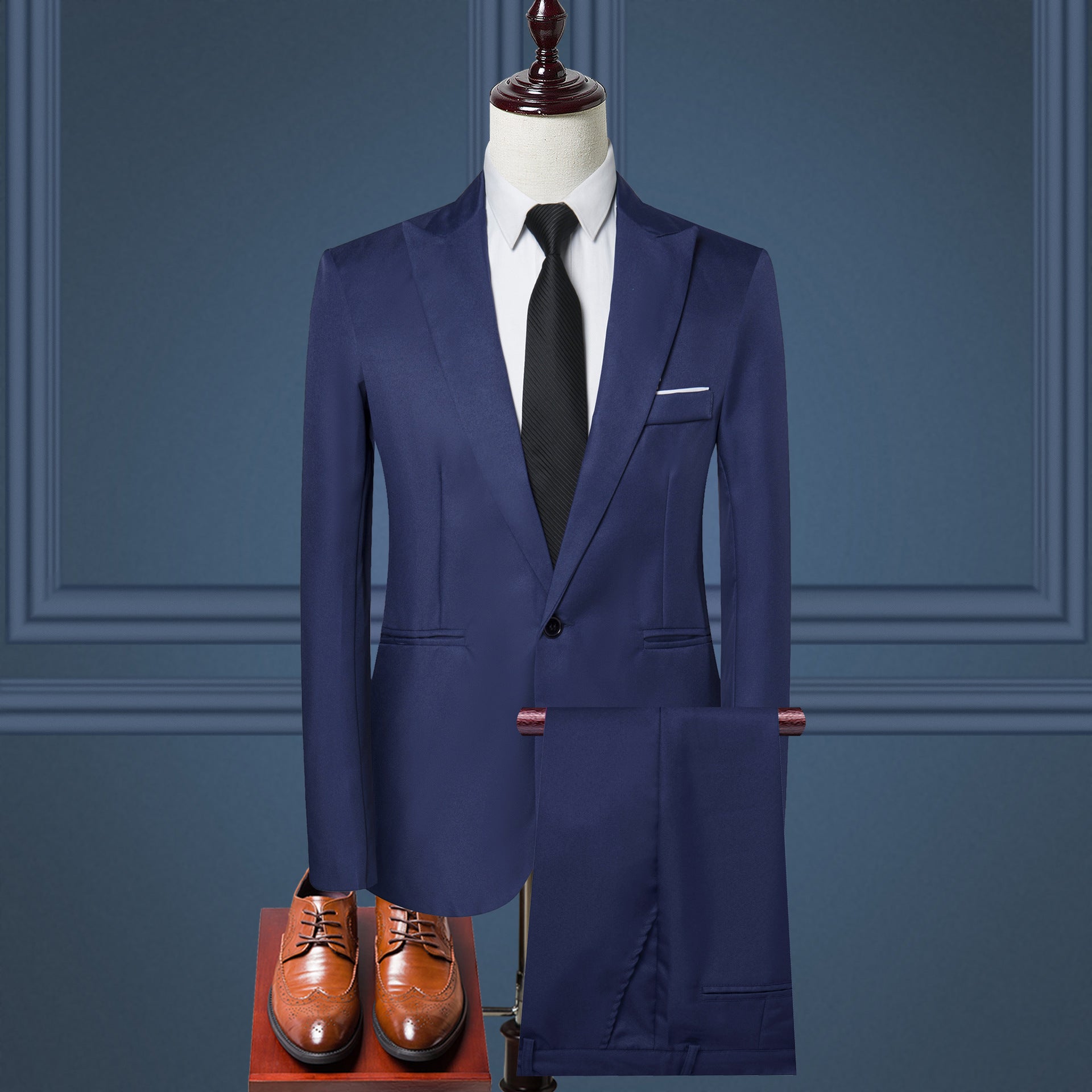 Men's Korean-Style Business Casual Suit – One-Button, 8 Colors