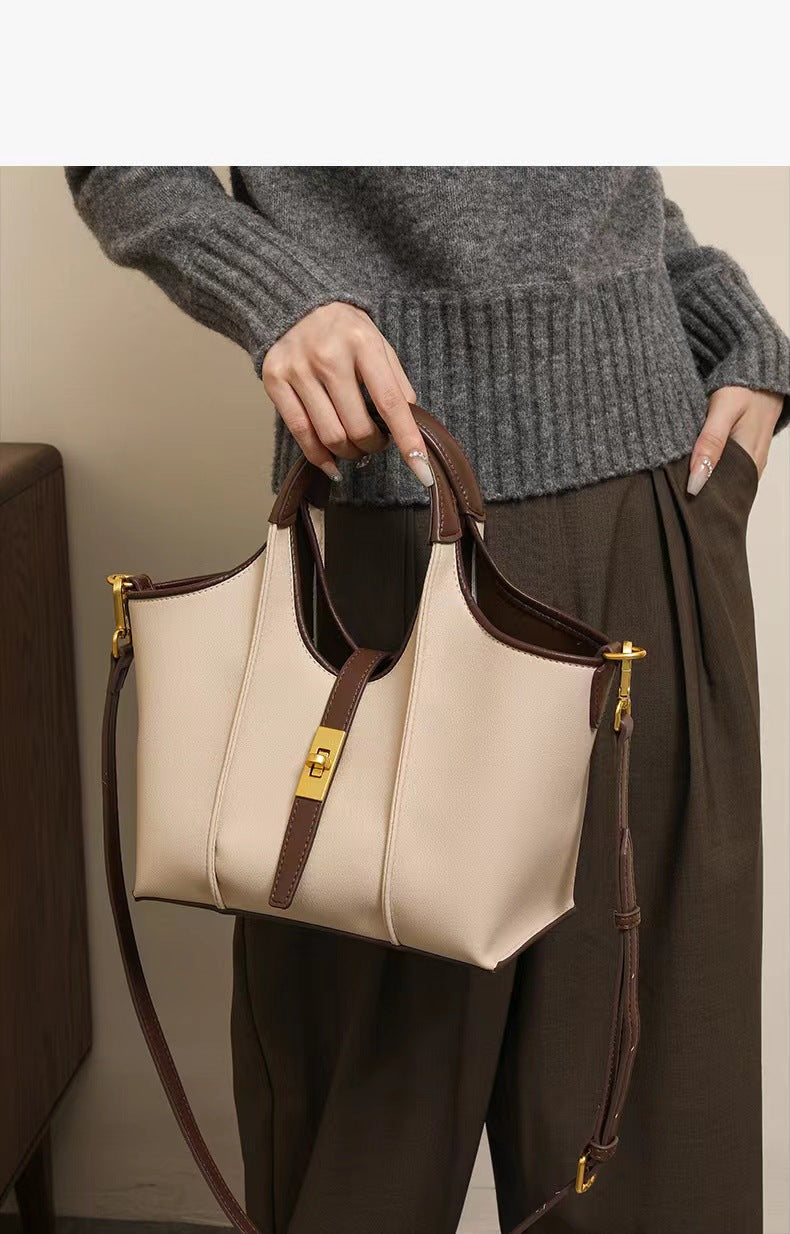 Women's Retro Bucket Tote Bag – Large Crossbody