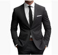 Men's Slim Fit Korean-Style Suit Black M